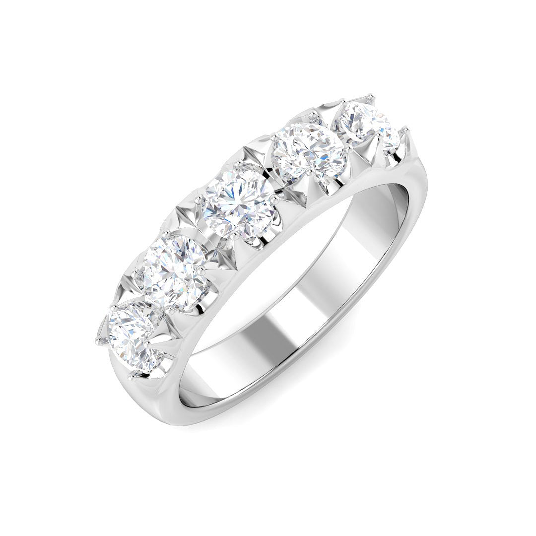 Five Stone Diamond Ring 0.72ct – SR6071 – 18k White Gold