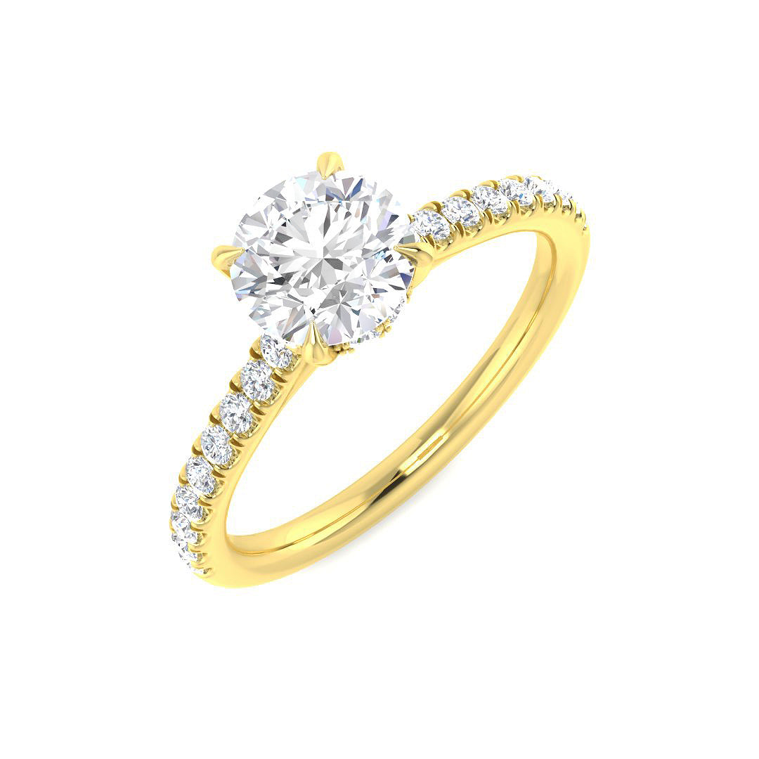 Engagement Lab-Grown Diamond Ring 1.32ct–1.36ct – SR5595 – 18k Yellow Gold
