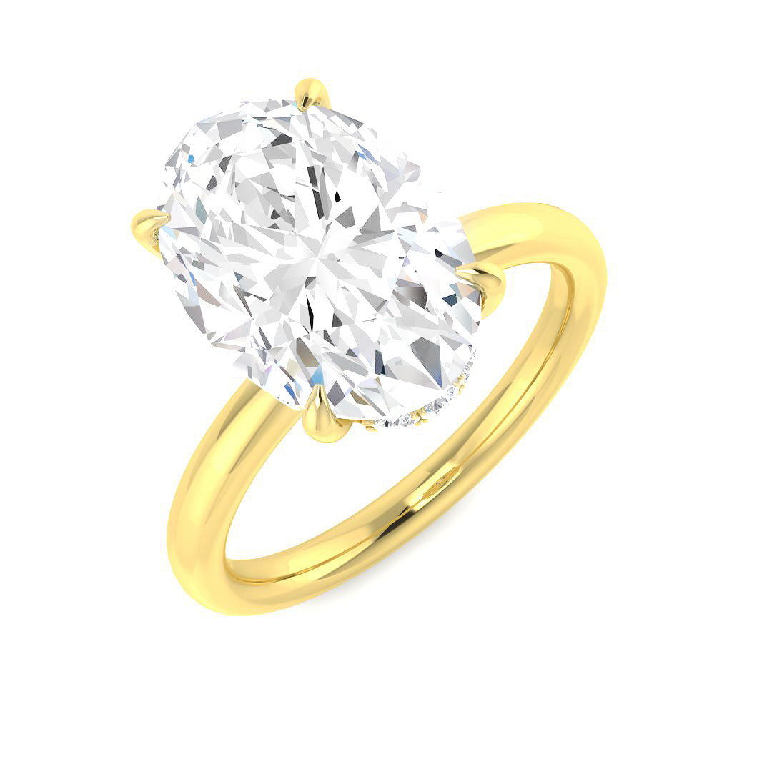 Engagement Lab-Grown Diamond Ring 4.01ct–4.21ct – SR5872 – 18k Yellow Gold