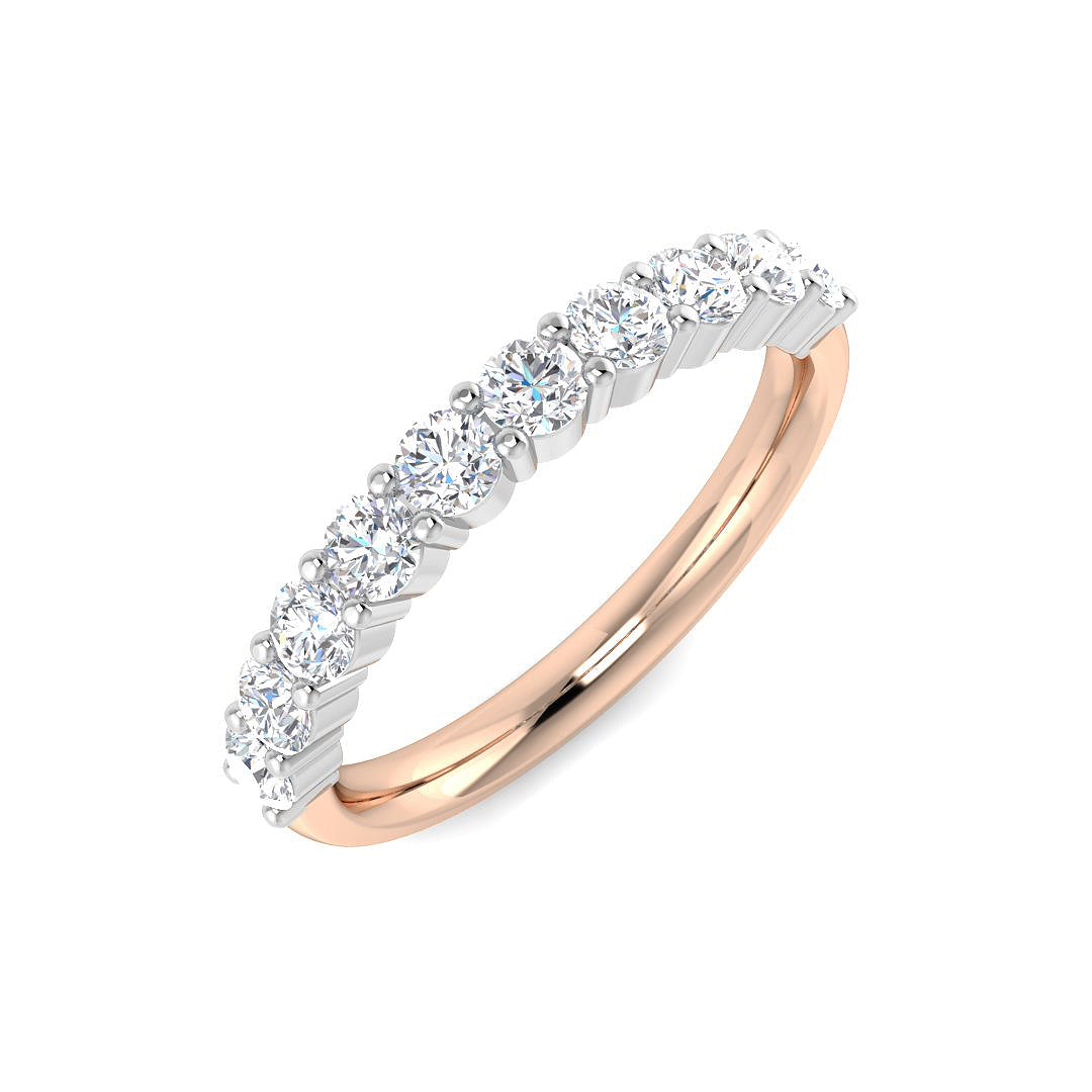 Half Eternity Diamond Ring 0.77ct – SR4961 – 18k Rose Gold