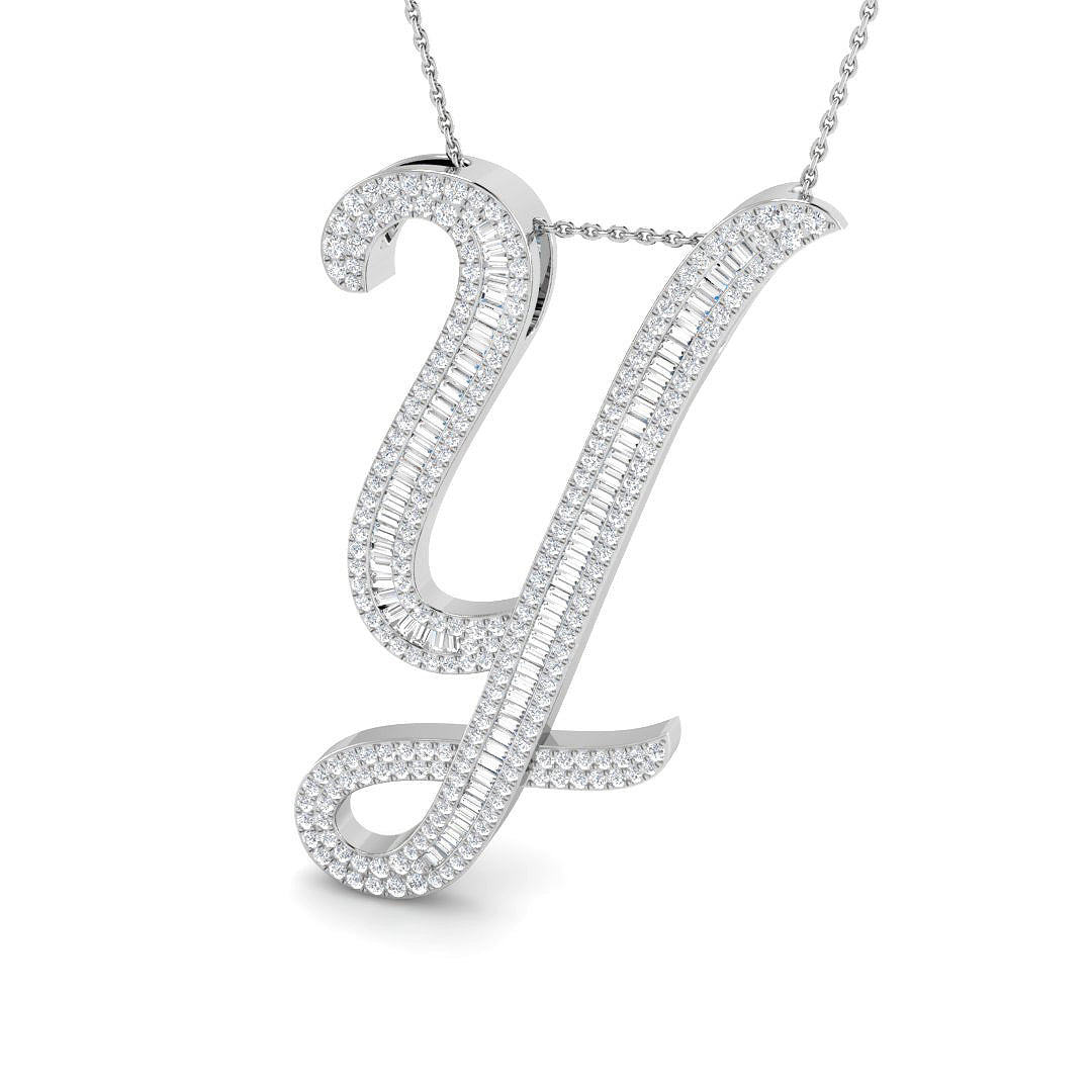 Initials Diamond Ring 1.69ct–2.64ct – SP5867-Y – 18k White Gold
