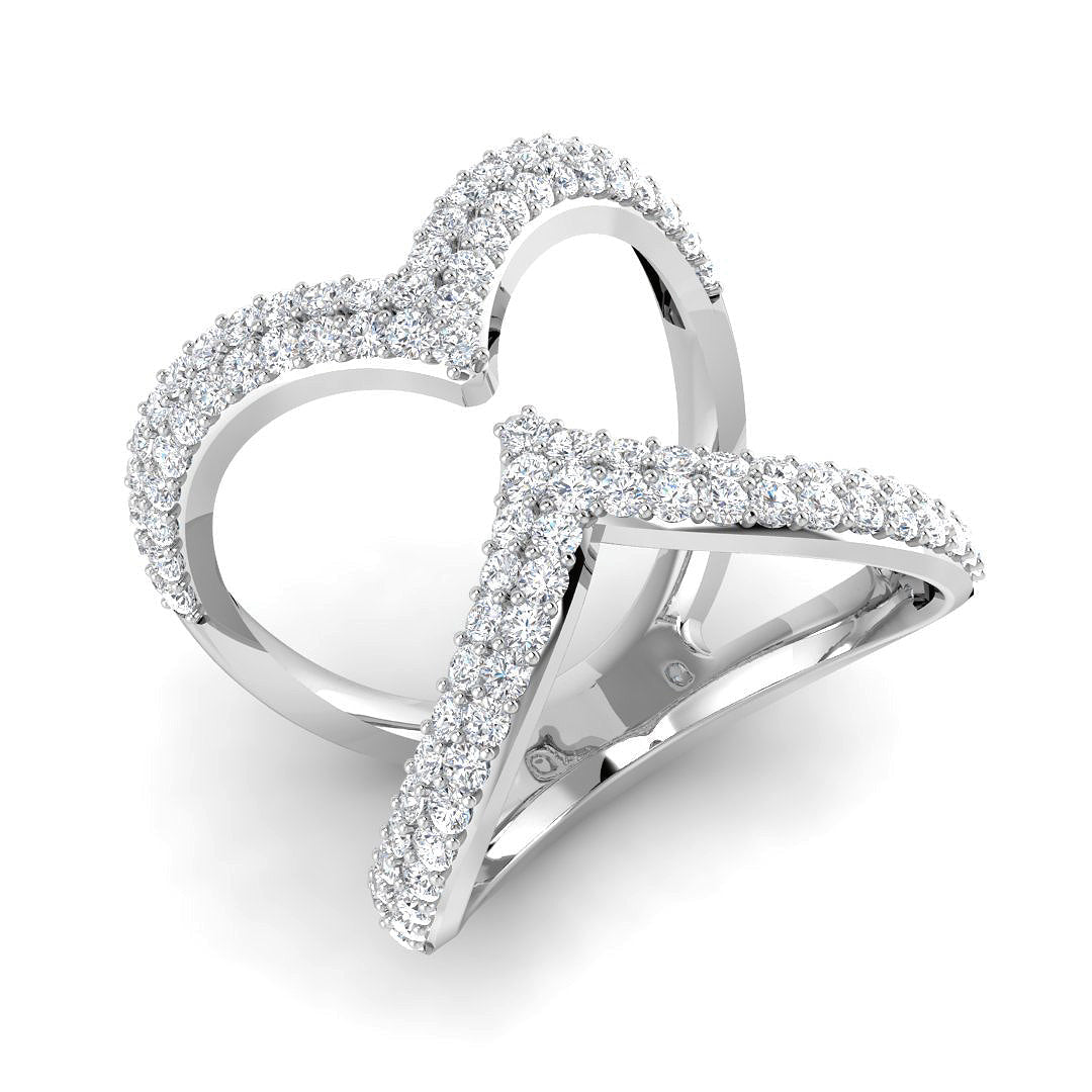 Fancy Diamond Ring 1.16ct – SR4660 – 18k White Gold