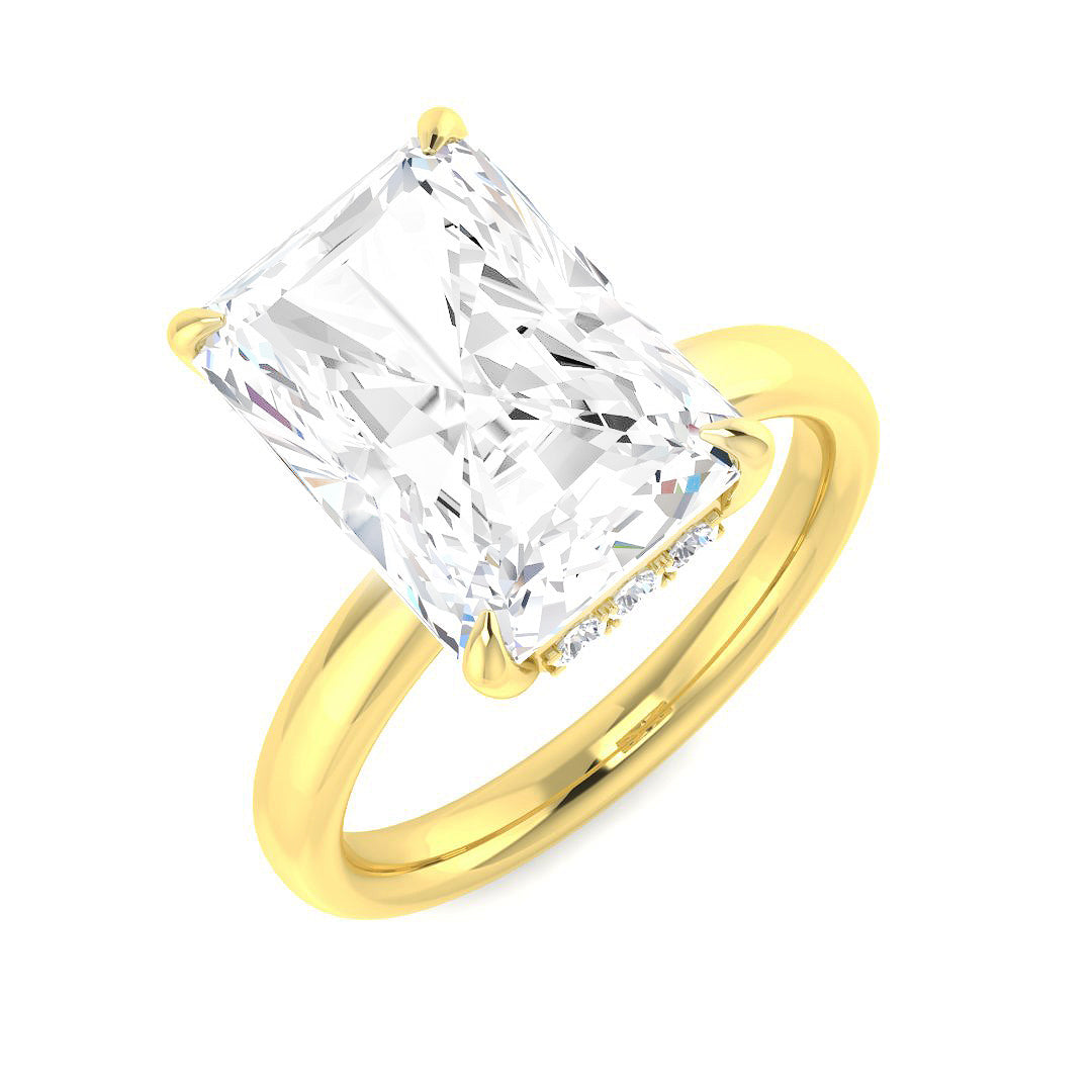 Engagement Lab-Grown Diamond Ring 5.27ct–5.28ct – SR5658-R/C – 18k Yellow Gold