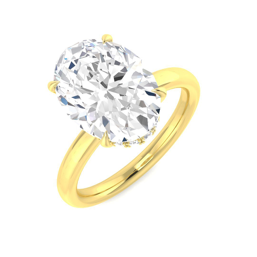 Engagement Lab-Grown Diamond Ring 4.25ct – SR6207 – 18k Yellow Gold