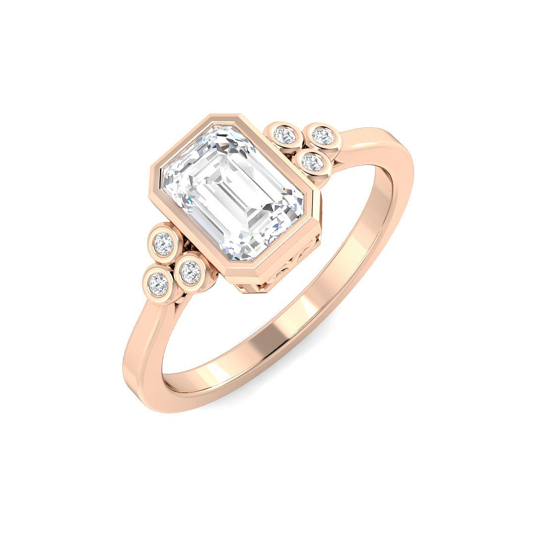 Multi Stone Lab-Grown Diamond Ring 1.07ct–2.13ct – SR6879 – 18k Rose Gold