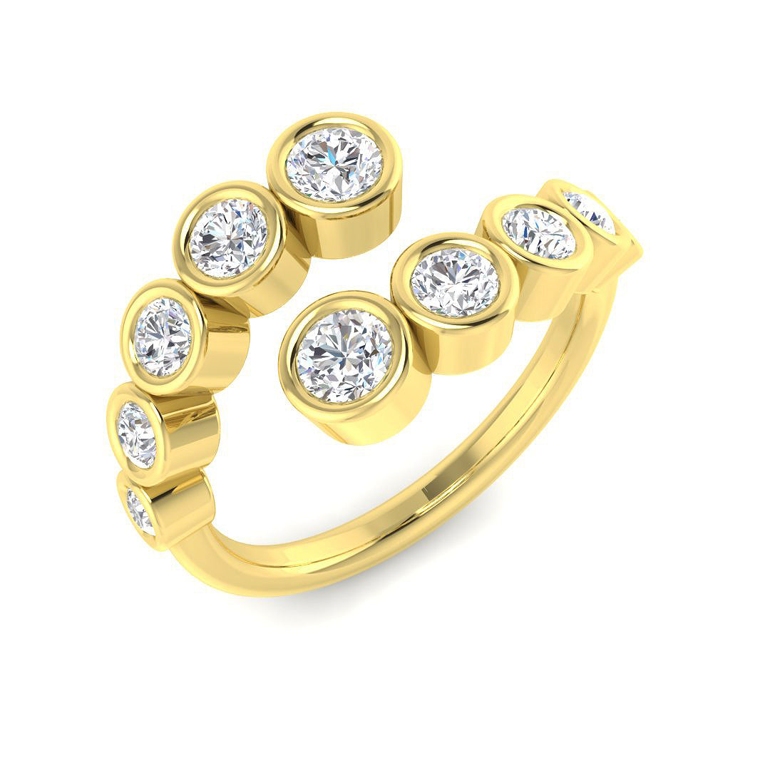 Bubble Diamond Ring 0.29ct–1.03ct – SR4511 – 18k Yellow Gold