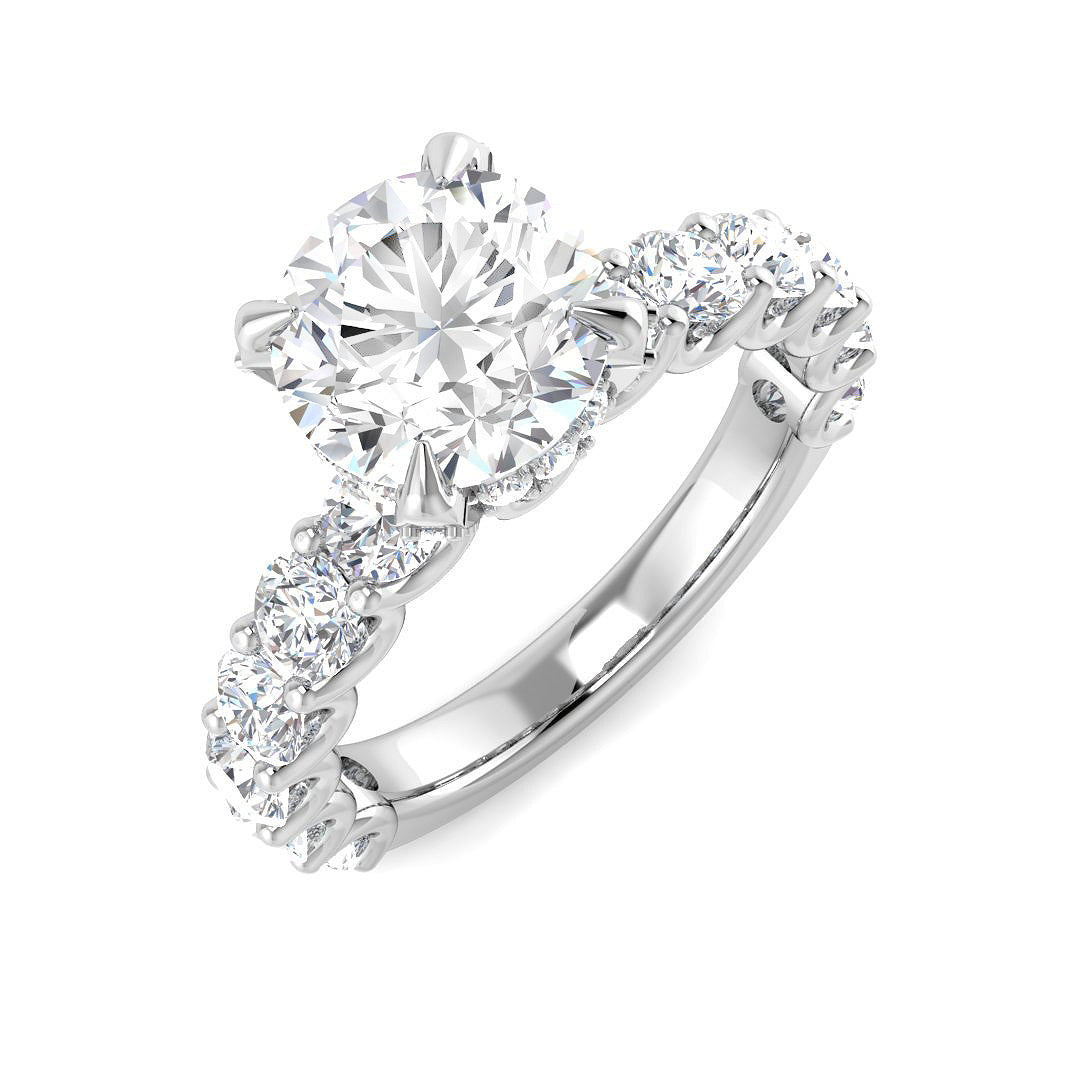 Engagement Lab-Grown Diamond Ring 3.77ct–7.87ct – SR4678 – 18k White Gold