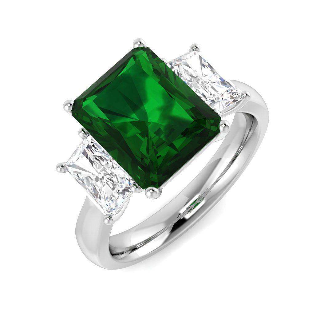 Ruby Lab-Grown Diamond Ring 4.46ct–5.85ct – SR453 – 18k White Gold