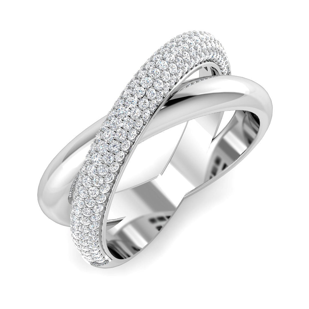 Fancy Diamond Ring 0.55ct – SR3441 – 18k White Gold