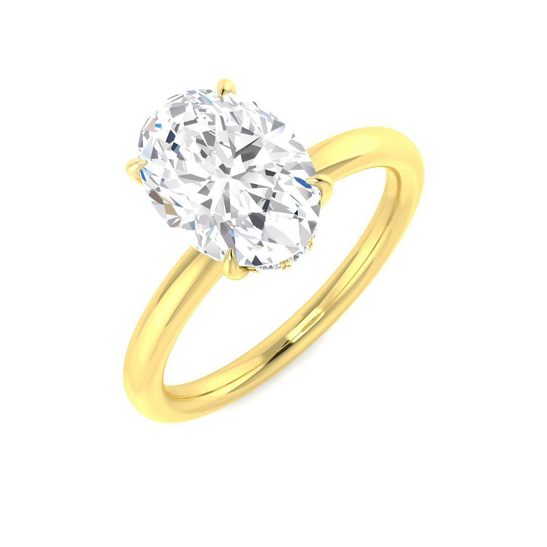 Engagement Lab-Grown Diamond Ring 2.15ct–2.17ct – SR5716 – 18k Yellow Gold