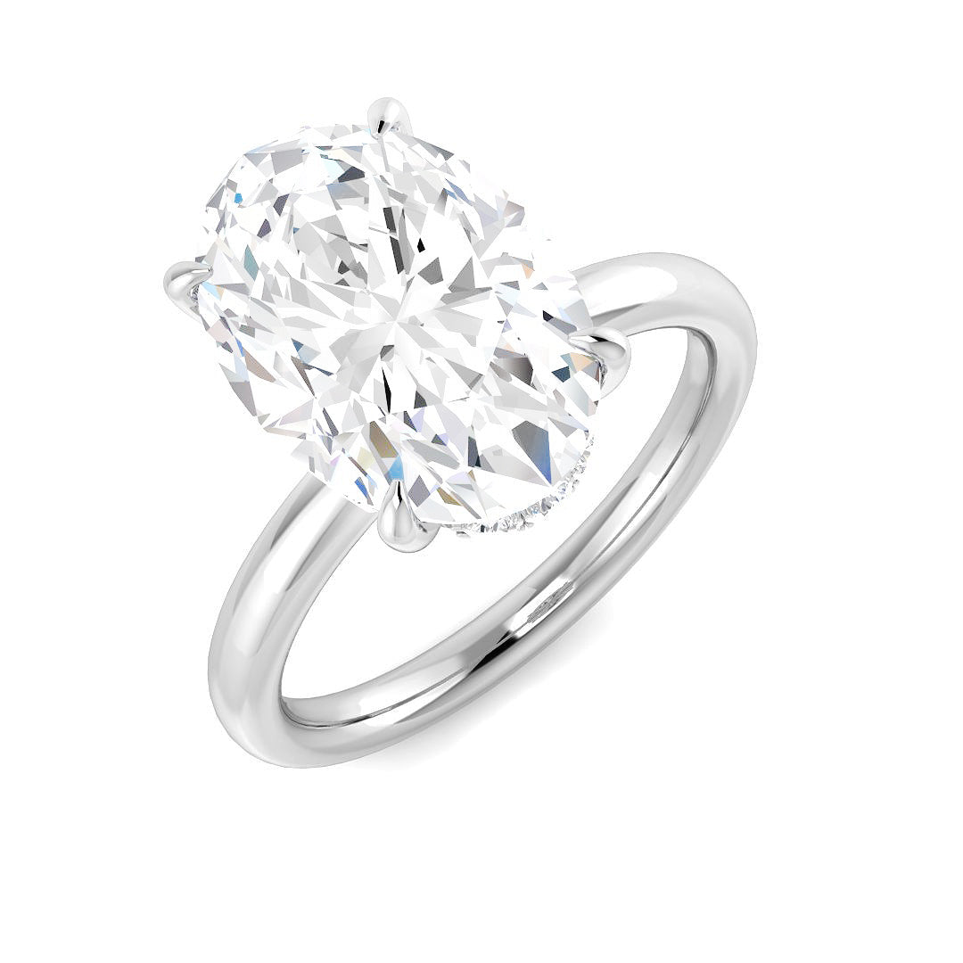 Engagement Lab-Grown Diamond Ring 4.01ct–4.21ct – SR5872 – 18k White Gold