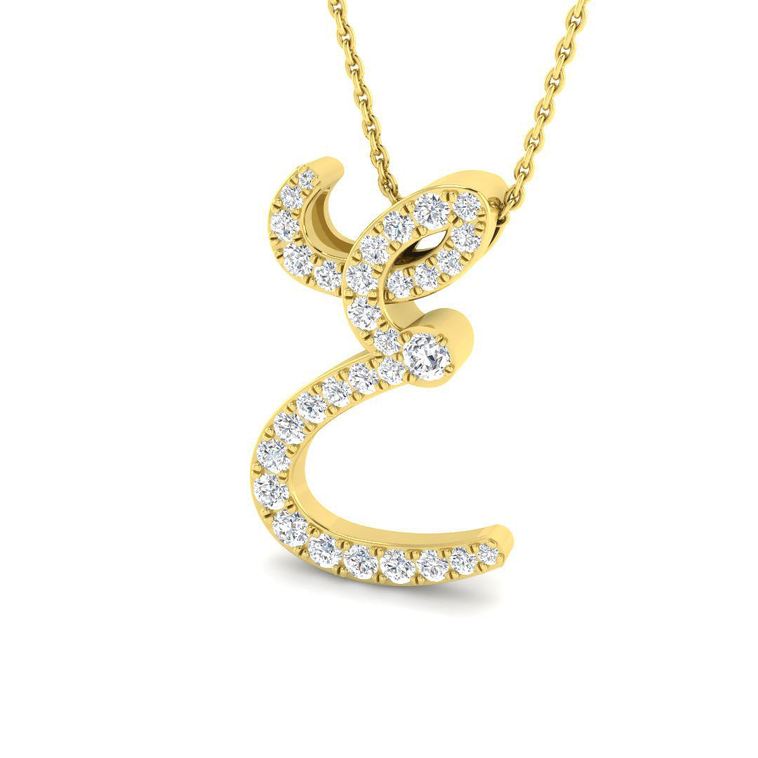 Initials Diamond Ring 0.28ct–0.63ct – SP4909-E – 18k Yellow Gold