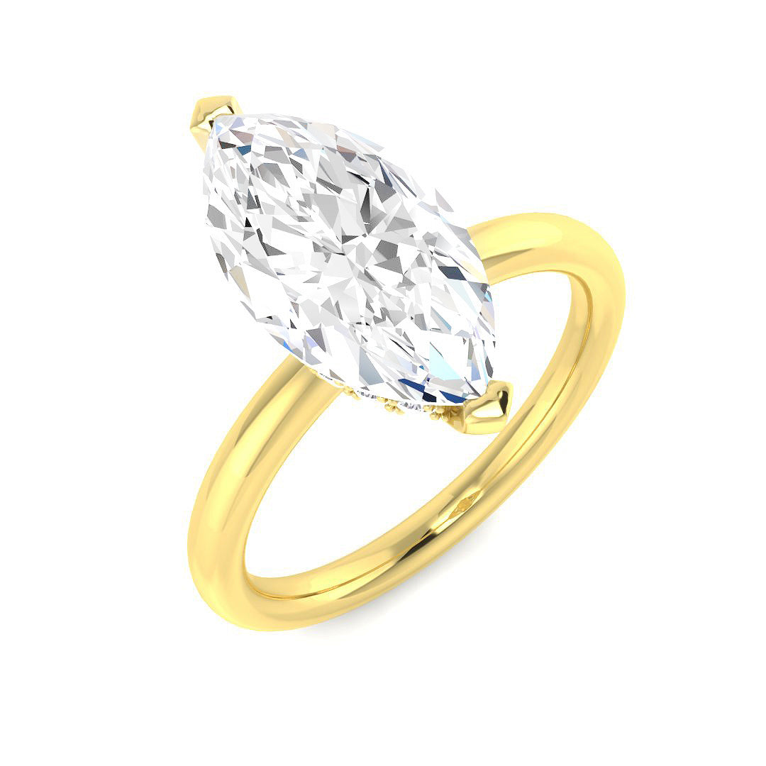 Engagement Lab-Grown Diamond Ring 3.23ct – SR5816 – 18k Yellow Gold