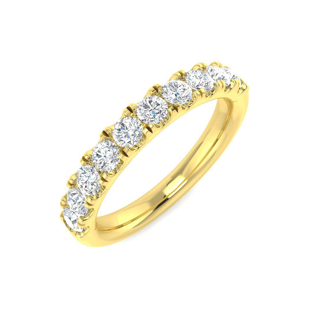 Half Eternity Diamond Ring 0.14ct–2.18ct – SR4962 – 9k Yellow Gold