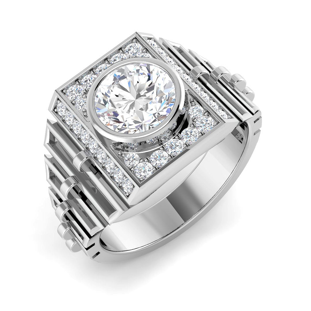 Signet Lab-Grown Diamond Ring 2.39ct–2.48ct – SR5608 – 18k White Gold