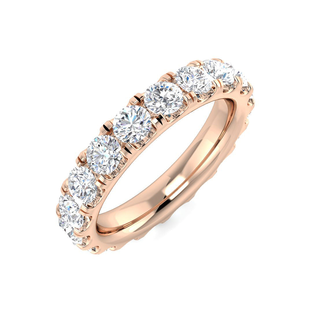 Full Eternity Diamond Ring 0.2ct–4.15ct – SR512 – 18k Rose Gold