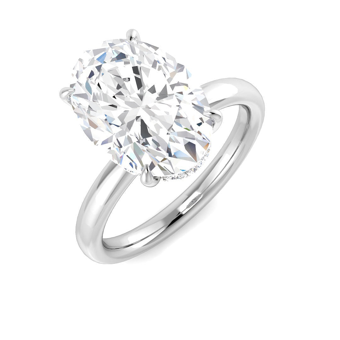 Engagement Lab-Grown Diamond Ring 4.19ct – SR5693 – 18k White Gold