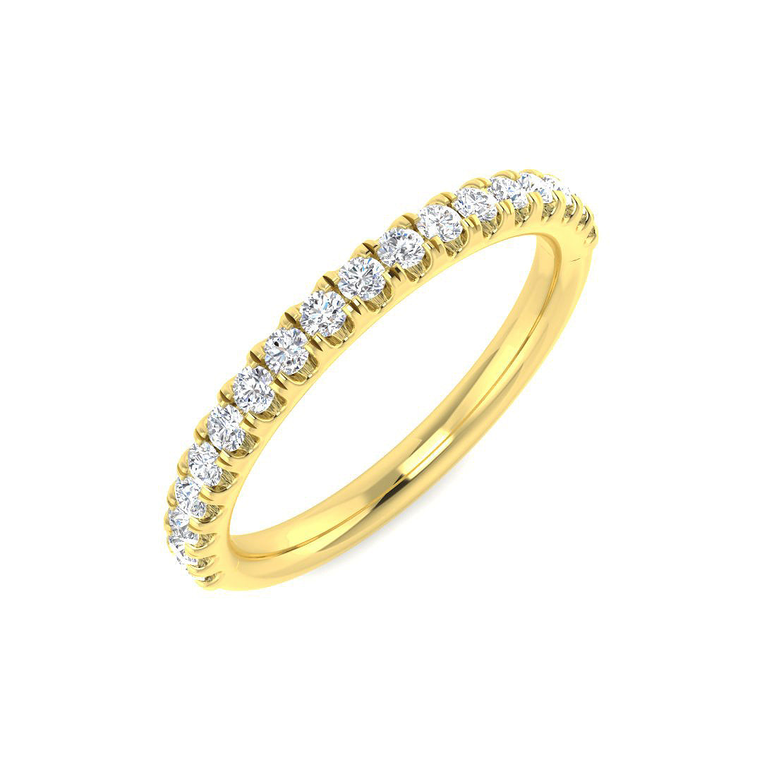 Half Eternity Diamond Ring 0.32ct–0.34ct – SR5940 – 18k Yellow Gold