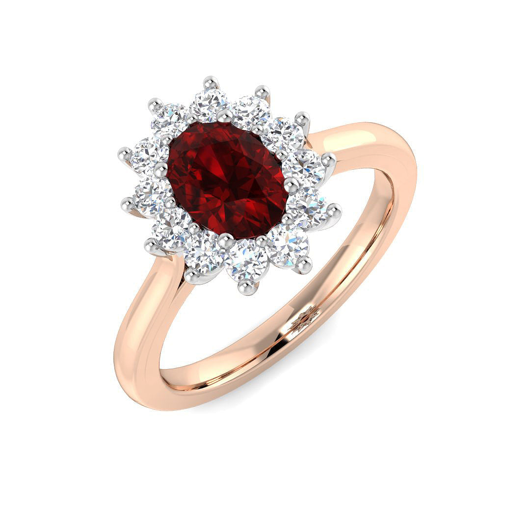 Cluster Lab-Grown Diamond Ring 1.52ct – SL8276 – 18k Rose Gold