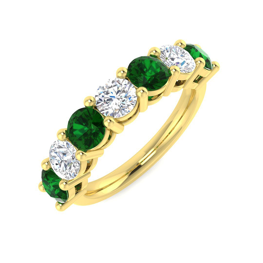 Multi Stone Diamond Ring 0.69ct–2.12ct – SL9068~EM – 18k Yellow Gold