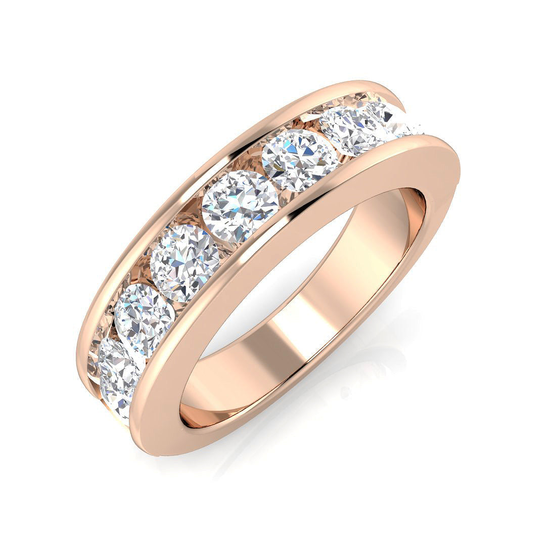 Half Eternity Diamond Ring 0.44ct–2.05ct – SR7946 – 18k Rose Gold