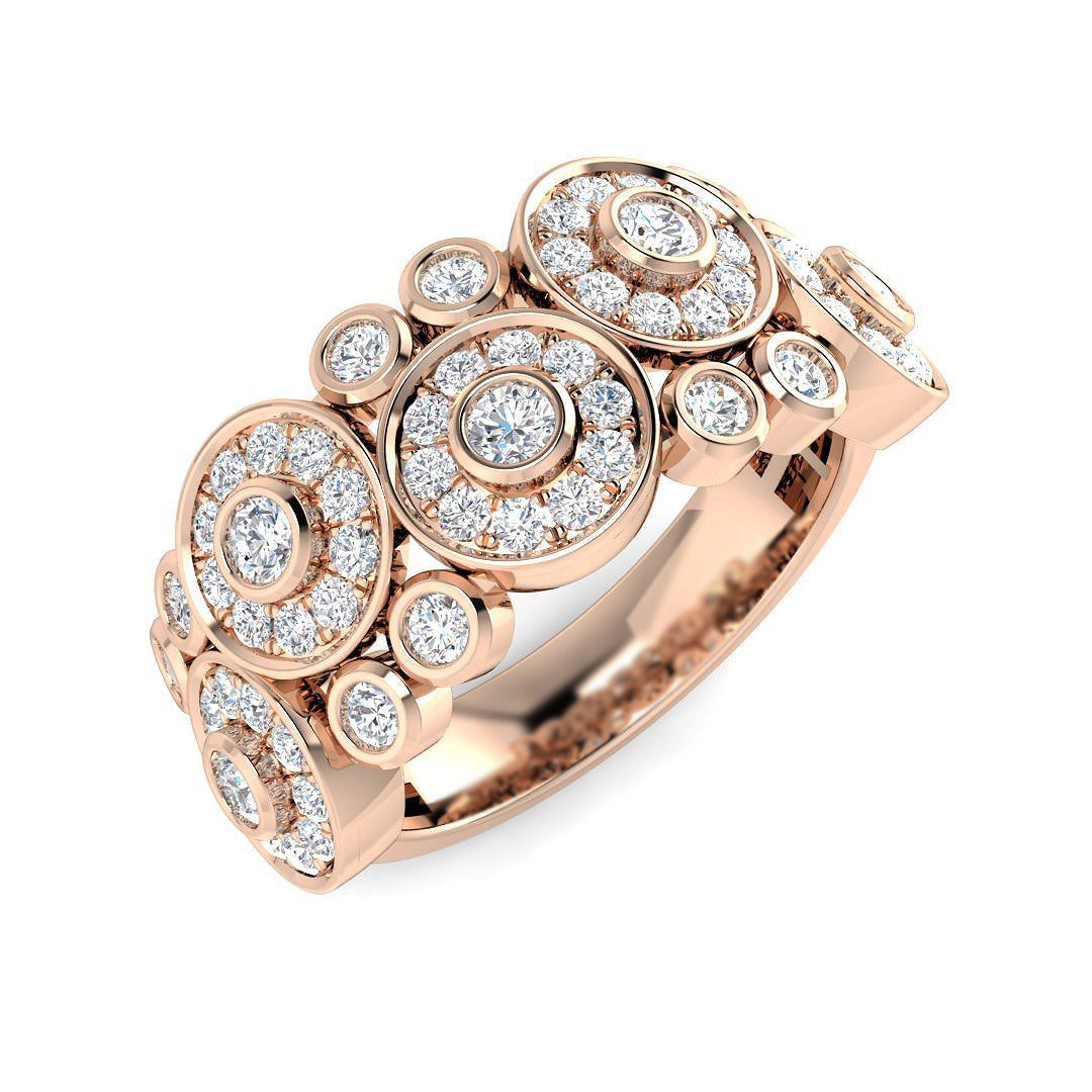 Bubble Diamond Ring 0.96ct–1.37ct – SR4301 – 18k Rose Gold