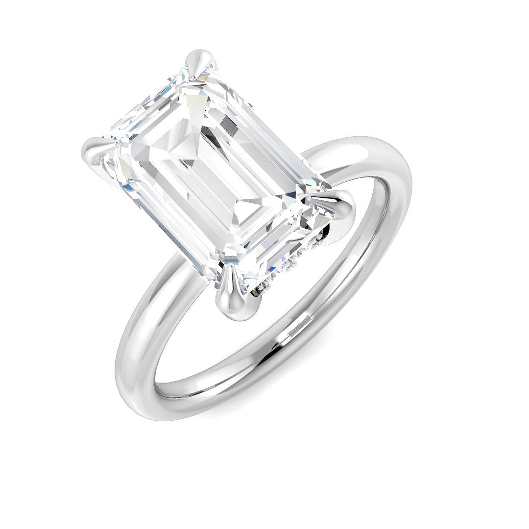 Engagement Lab-Grown Diamond Ring 4.2ct–4.21ct – SR5982 – 18k White Gold