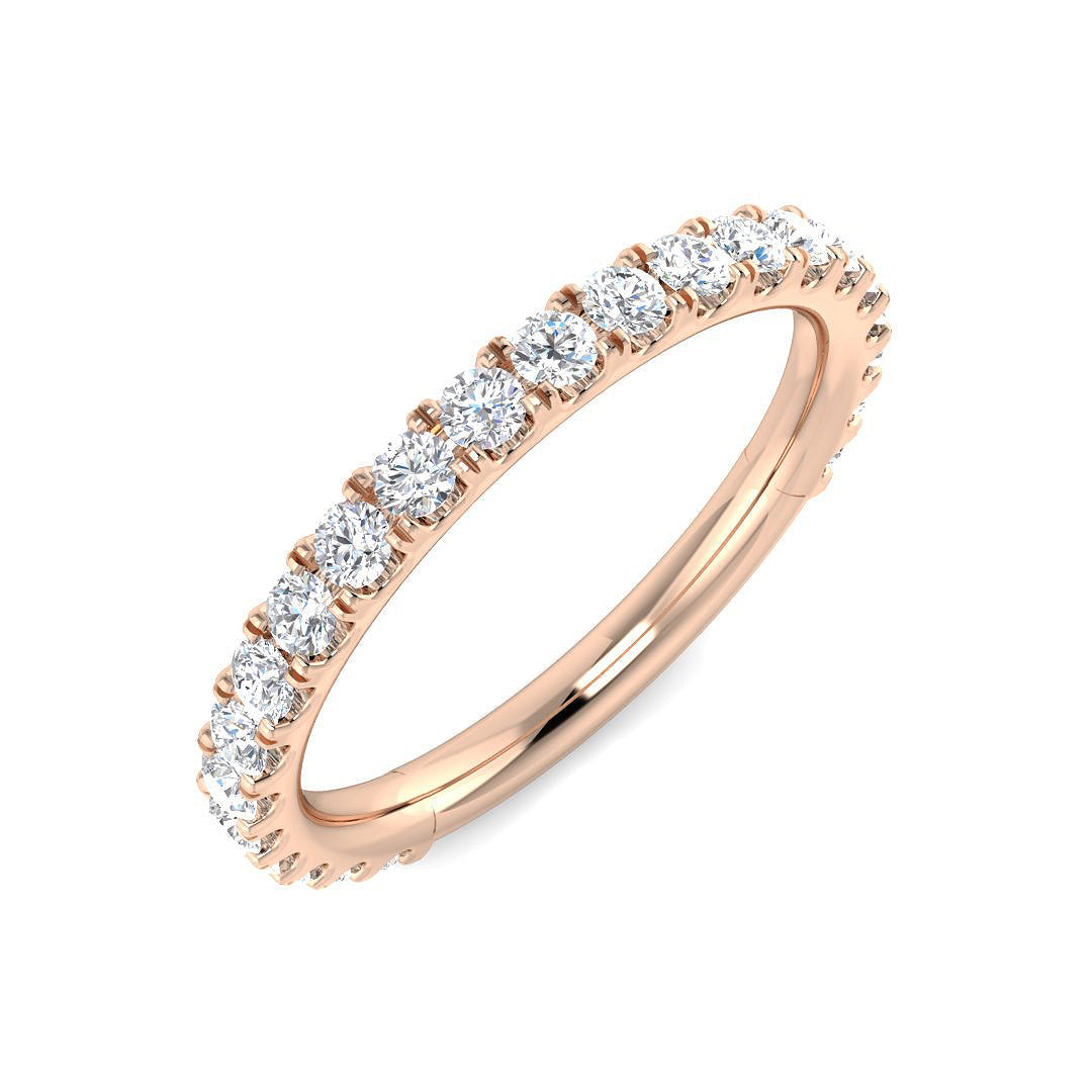 Half Eternity Diamond Ring 0.37ct–0.78ct – SR6737 – 18k Rose Gold