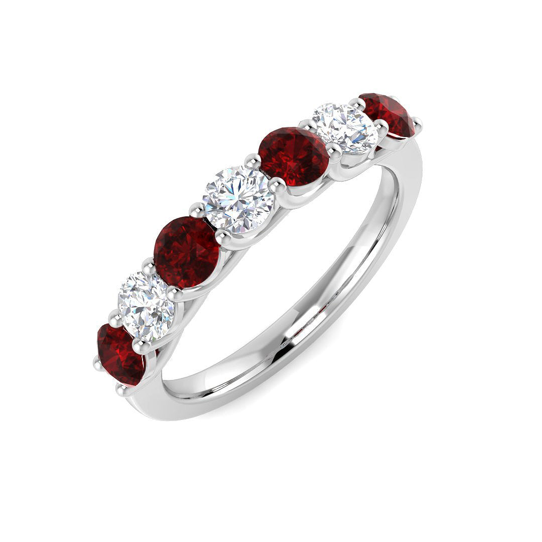 Multi Stone Diamond Ring 0.58ct–1.65ct – XYR6791~RY – 18k White Gold