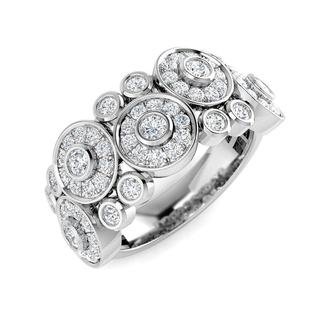 Bubble Diamond Ring 0.96ct–1.37ct – SR4301 – 18k White Gold