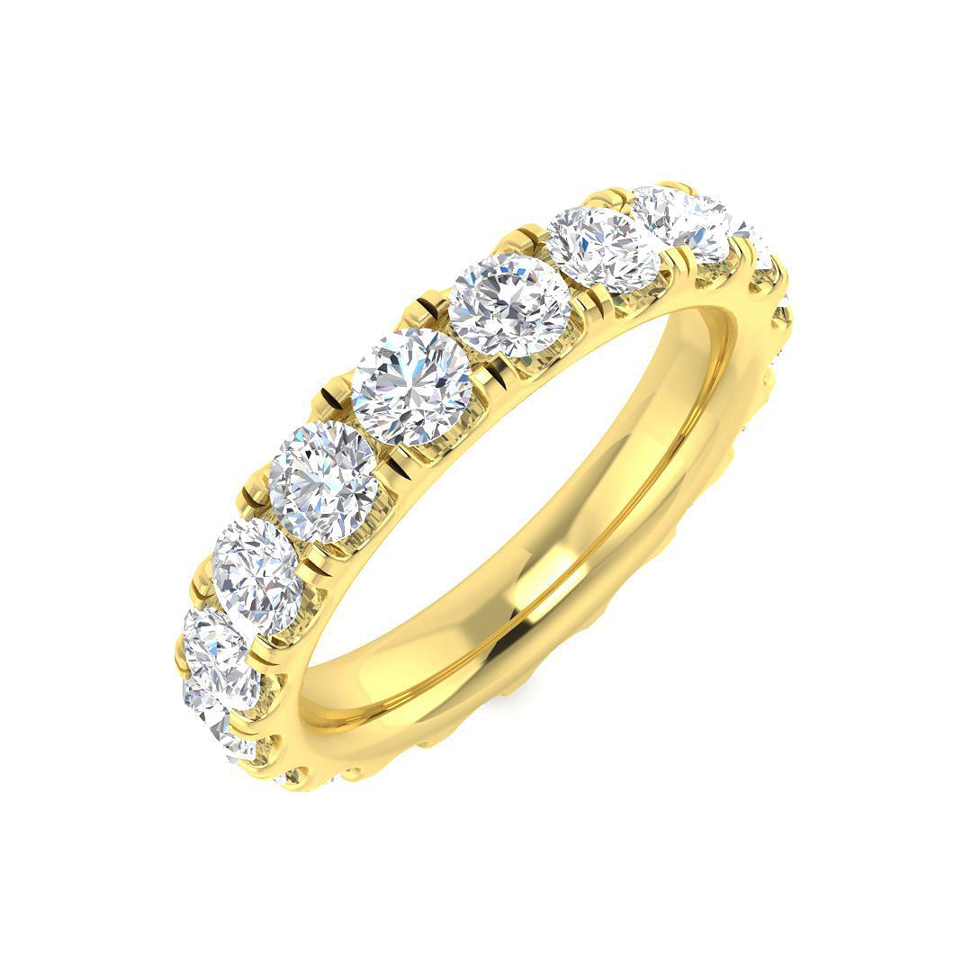 Full Eternity Diamond Ring 0.2ct–4.15ct – SR512 – 18k Yellow Gold