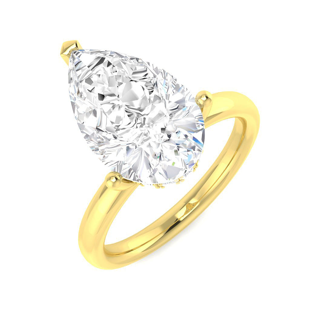 Engagement Lab-Grown Diamond Ring 4.21ct – SR5708 – 18k Yellow Gold