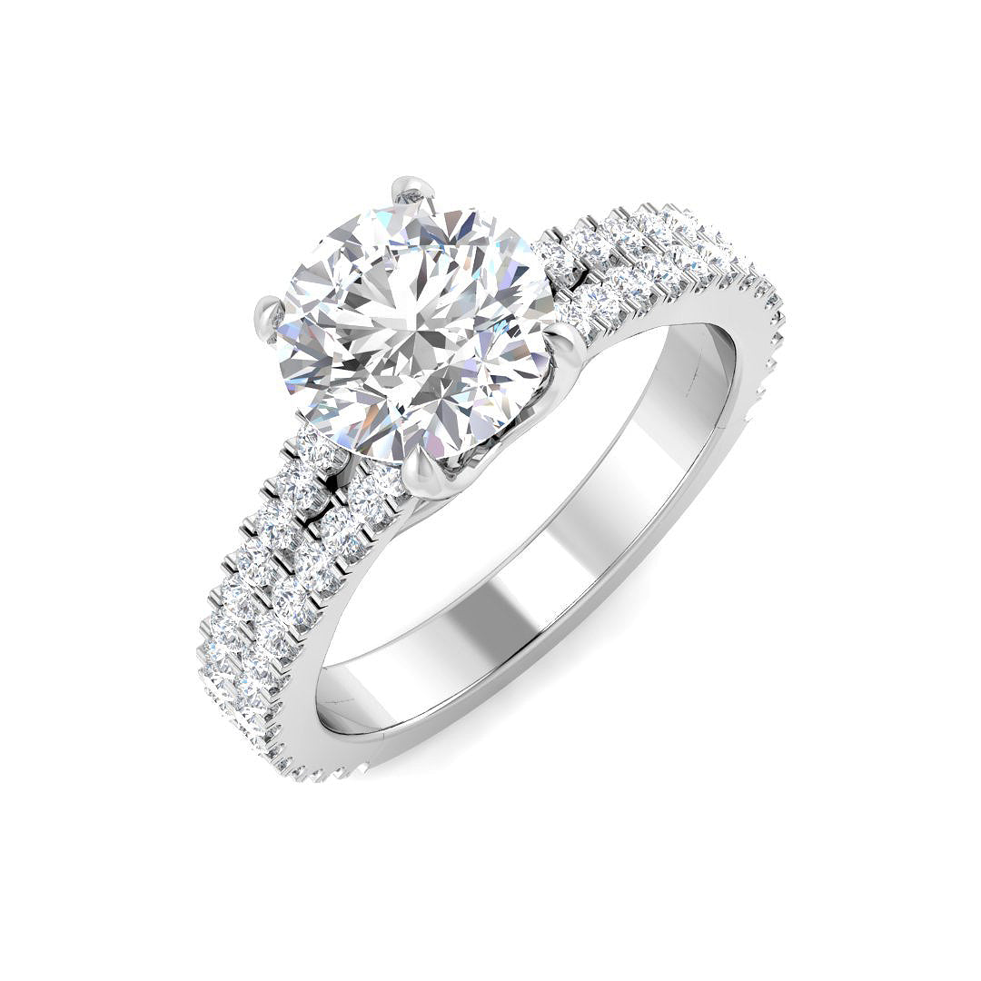 Engagement Lab-Grown Diamond Ring 1.63ct–3.66ct – SR4910 – 18k White Gold