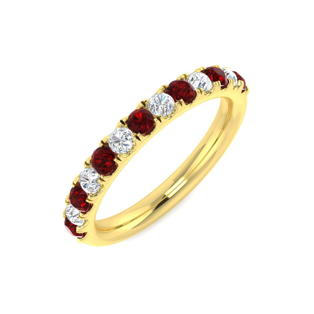 Half Eternity Diamond Ring 0.64ct – SL9586~RY – 18k Yellow Gold