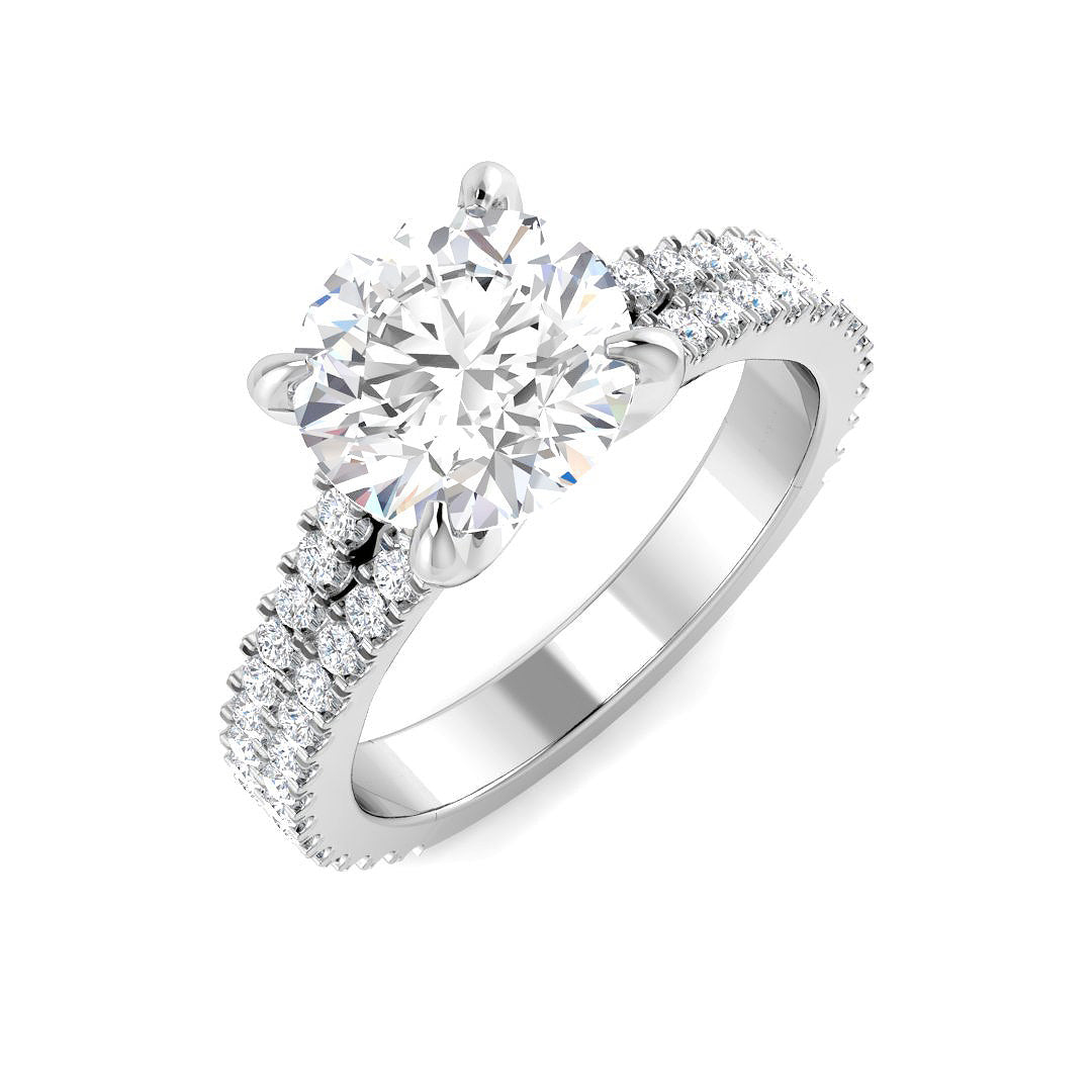 Engagement Lab-Grown Diamond Ring 1.63ct–3.66ct – SR4910 – 18k White Gold