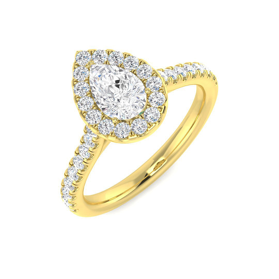 Halo Diamond Ring 0.55ct–5.71ct – SR530 – 9k Yellow Gold