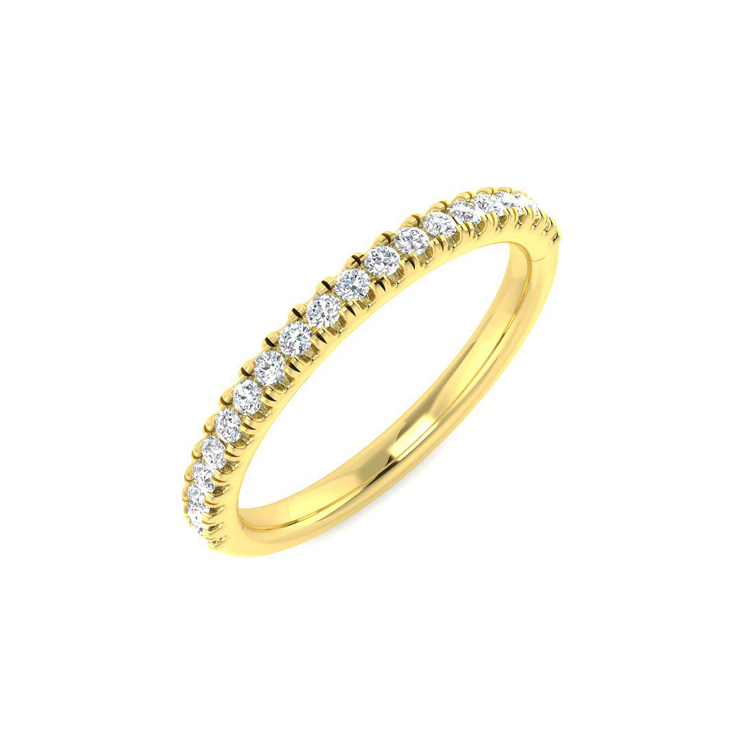Half Eternity Diamond Ring 0.16ct – SR7982 – 18k Yellow Gold
