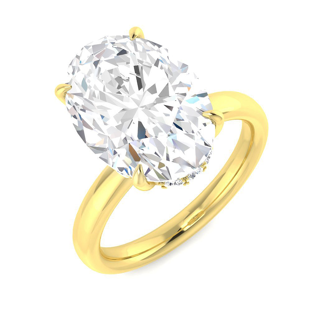 Engagement Lab-Grown Diamond Ring 5.22ct–5.23ct – SR5719 – 18k Yellow Gold