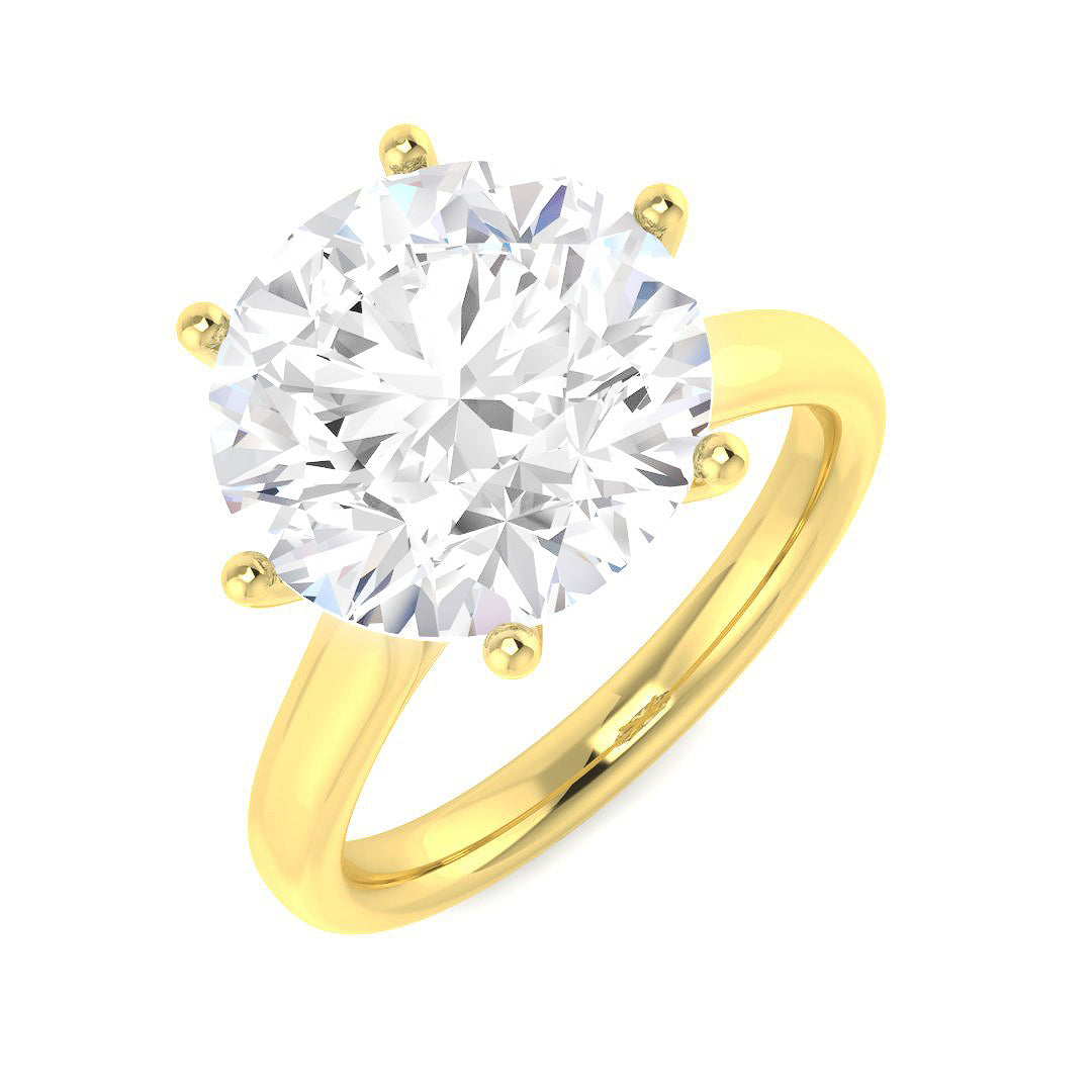 Engagement Lab-Grown Diamond Ring 5.0ct–5.02ct – SR5759-11 – 18k Yellow Gold