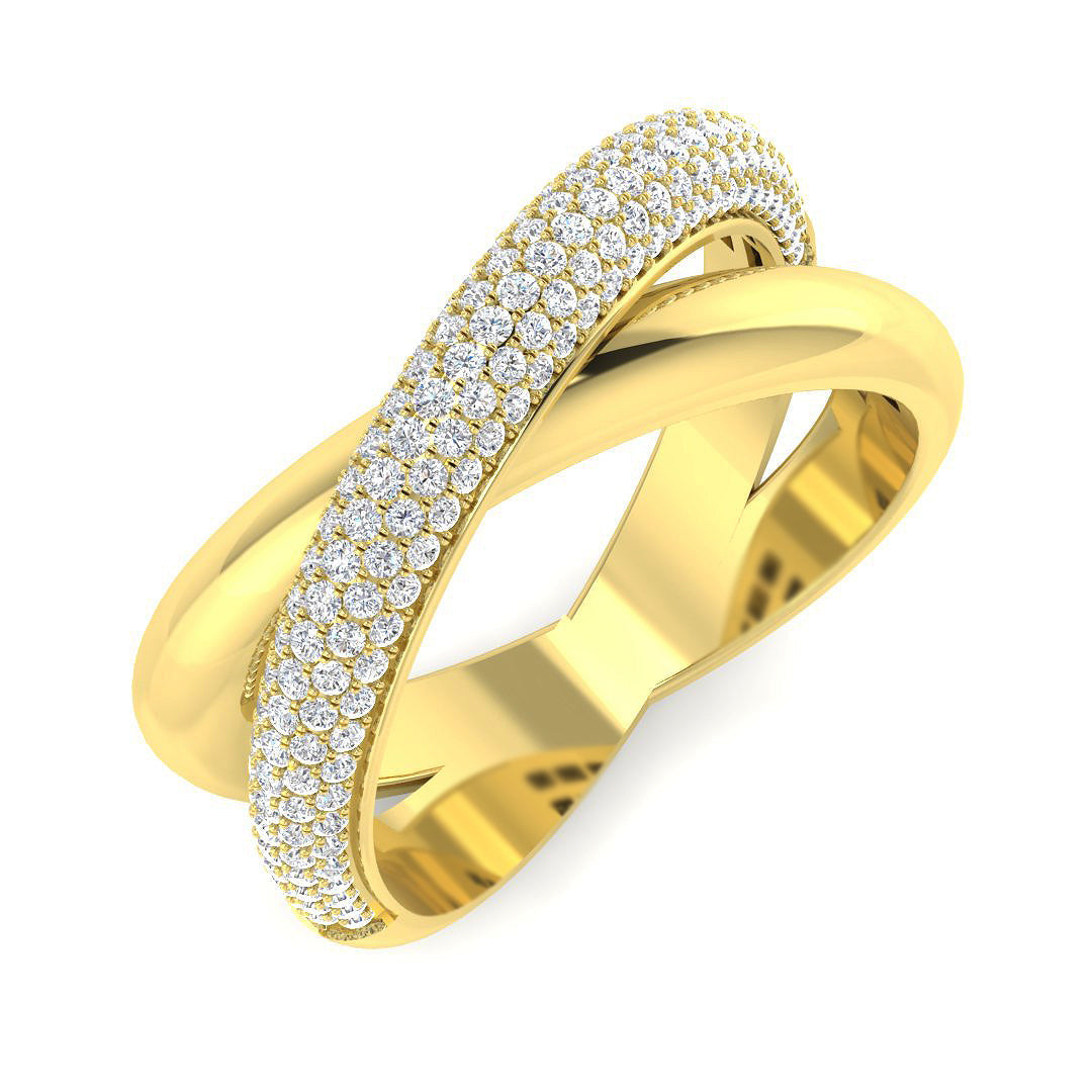 Fancy Diamond Ring 0.55ct – SR3441 – 18k Yellow Gold