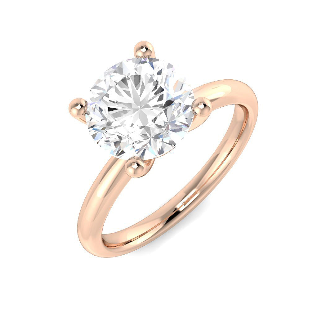 Engagement Lab-Grown Diamond Ring 1.5ct–4.05ct – SR5117 – 18k Rose Gold