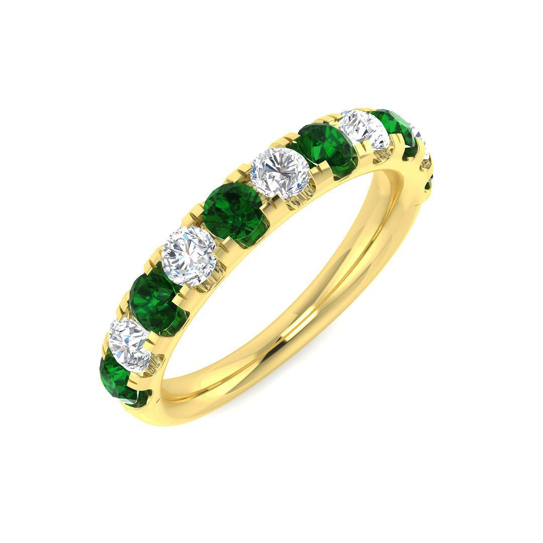 Half Eternity Diamond Ring 1.05ct – SR7954~EM – 18k Yellow Gold