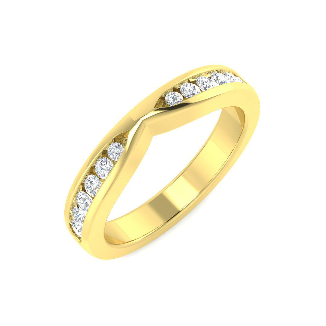 Half Eternity Diamond Ring 0.29ct–0.31ct – SR6539 – 18k Yellow Gold