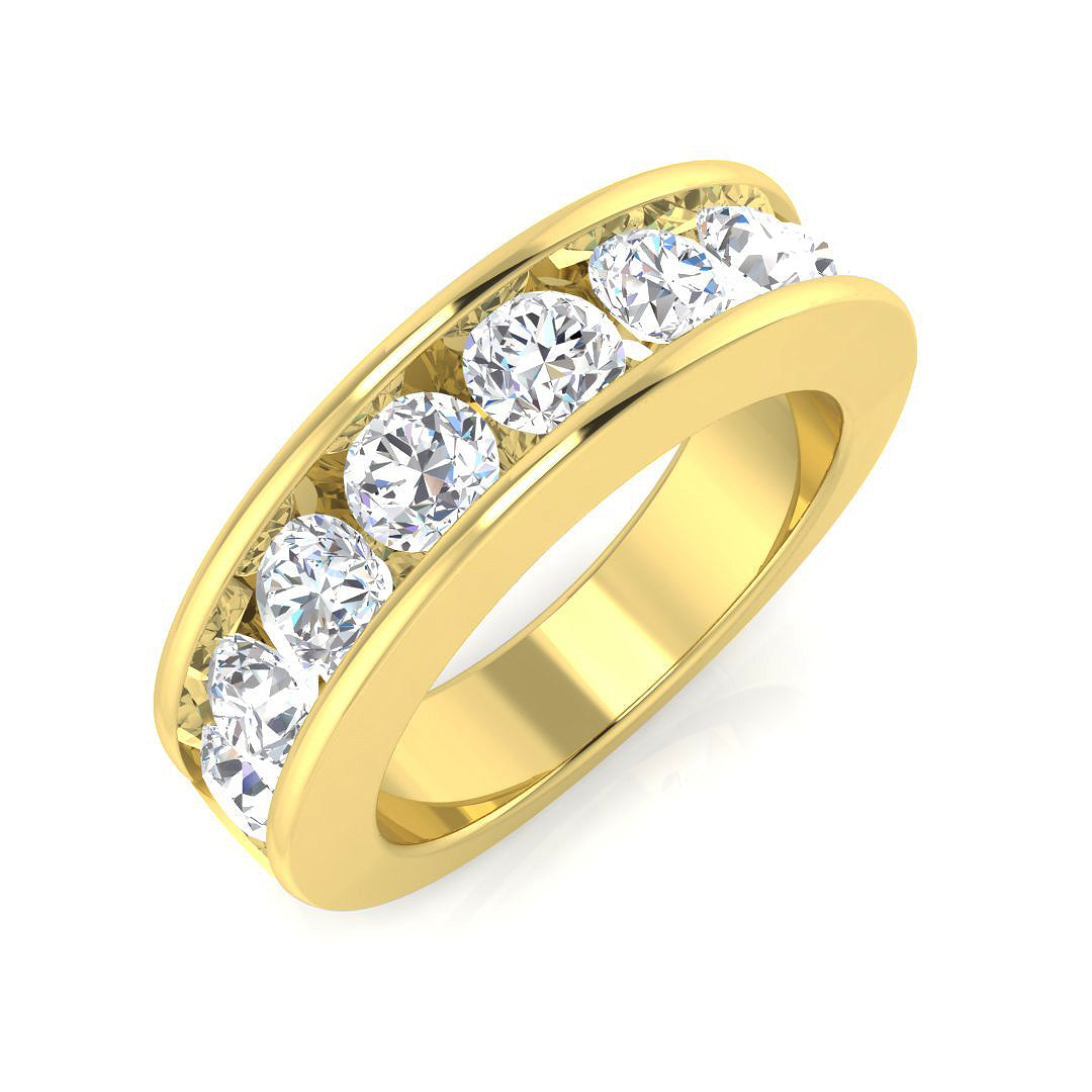 Half Eternity Diamond Ring 0.44ct–2.05ct – SR7946 – 18k Yellow Gold