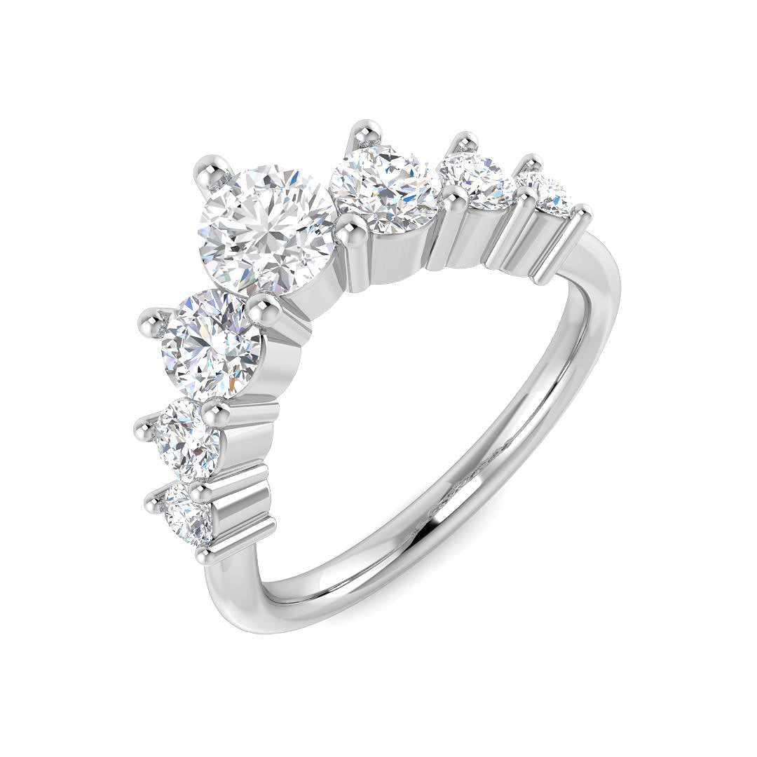 Wishbone Diamond Ring 0.47ct–1.34ct – SR3642 – 18k White Gold