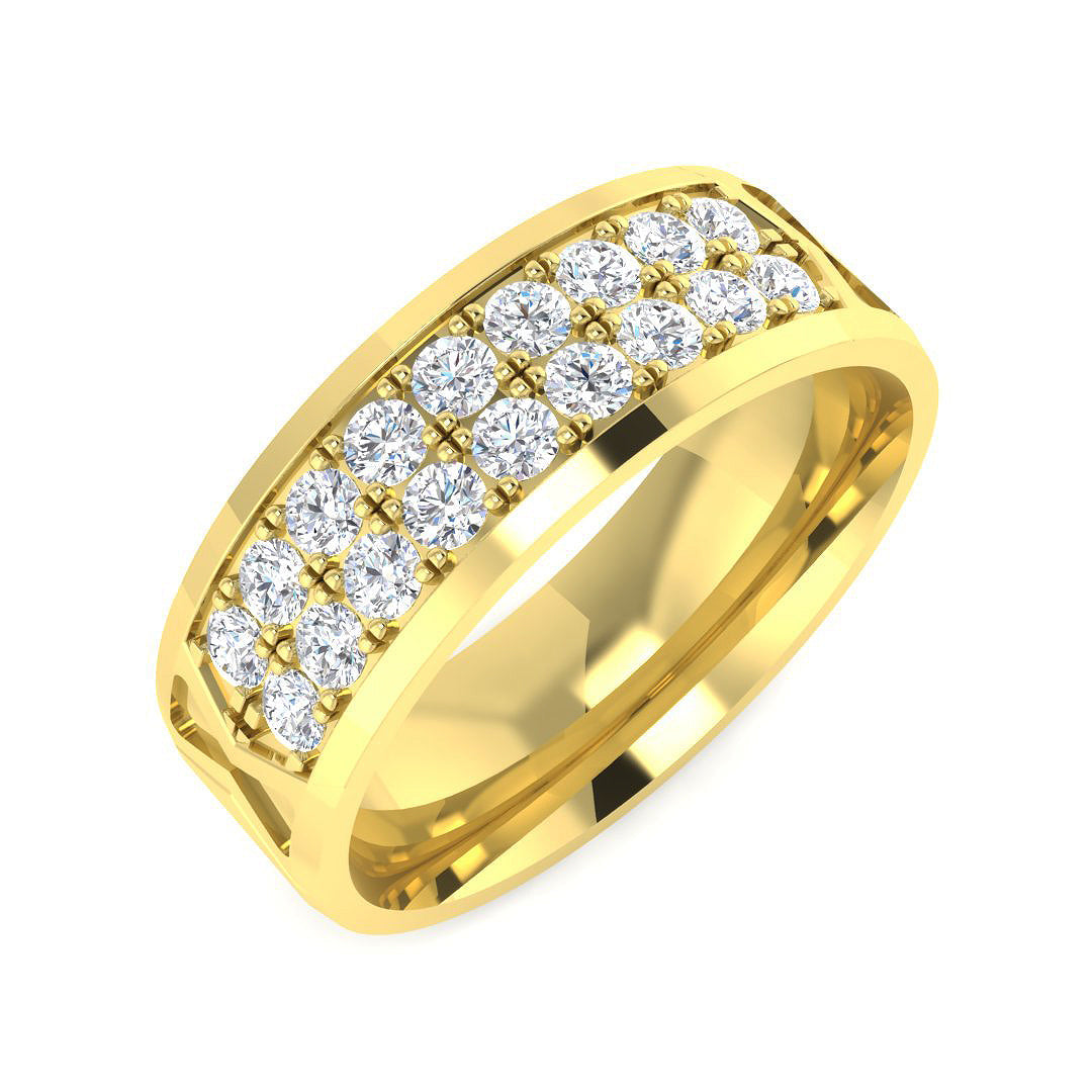 Fancy Diamond Ring 0.7ct – SR3581 – 18k Yellow Gold