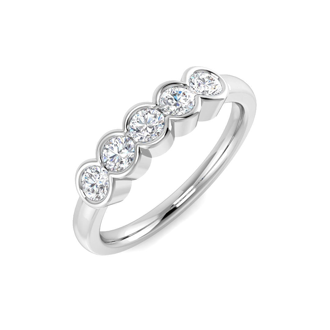Five Stone Diamond Ring 0.2ct–1.26ct – SR1817 – 18k White Gold