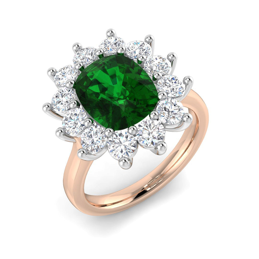 Cluster Diamond Ring 2.93ct–5.48ct – SL9378~EM – 18k Rose Gold
