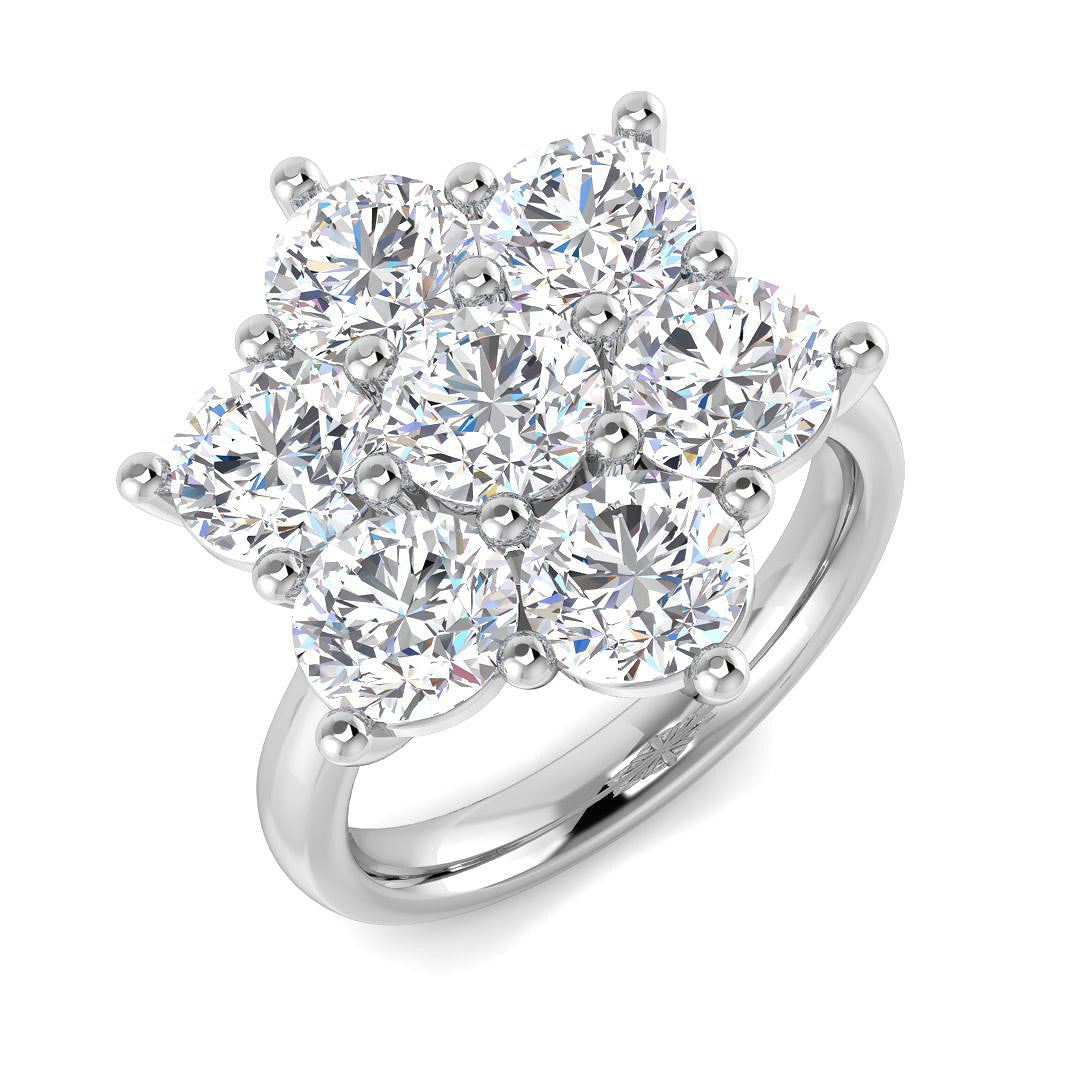 Multi Stone Diamond Ring 0.22ct–4.79ct – SL8523 – 18k White Gold