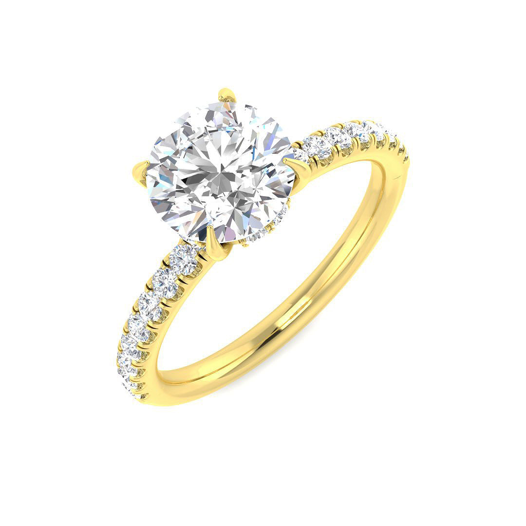 Engagement Lab-Grown Diamond Ring 1.82ct–1.84ct – SR5468 – 18k Yellow Gold